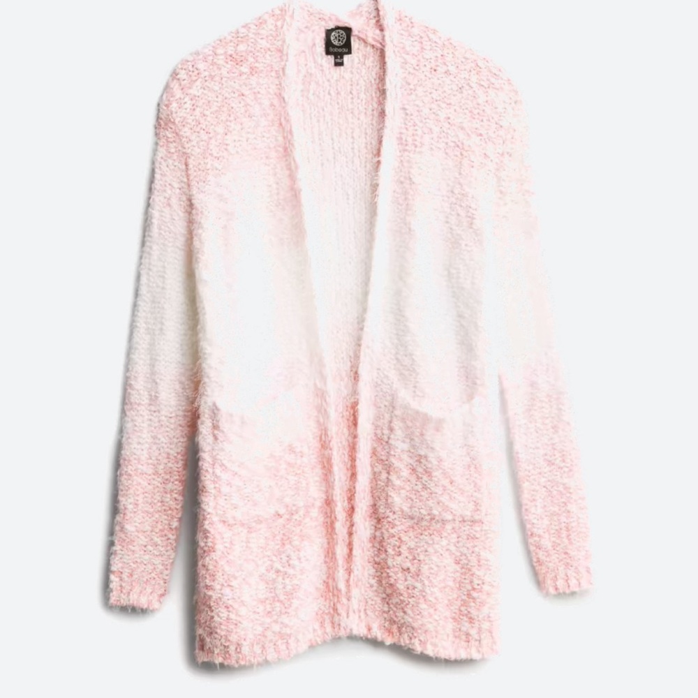 Bobeau Fuzzy Open Cardigan
